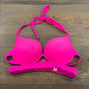 Victoria’s Secret pink halter bikini top